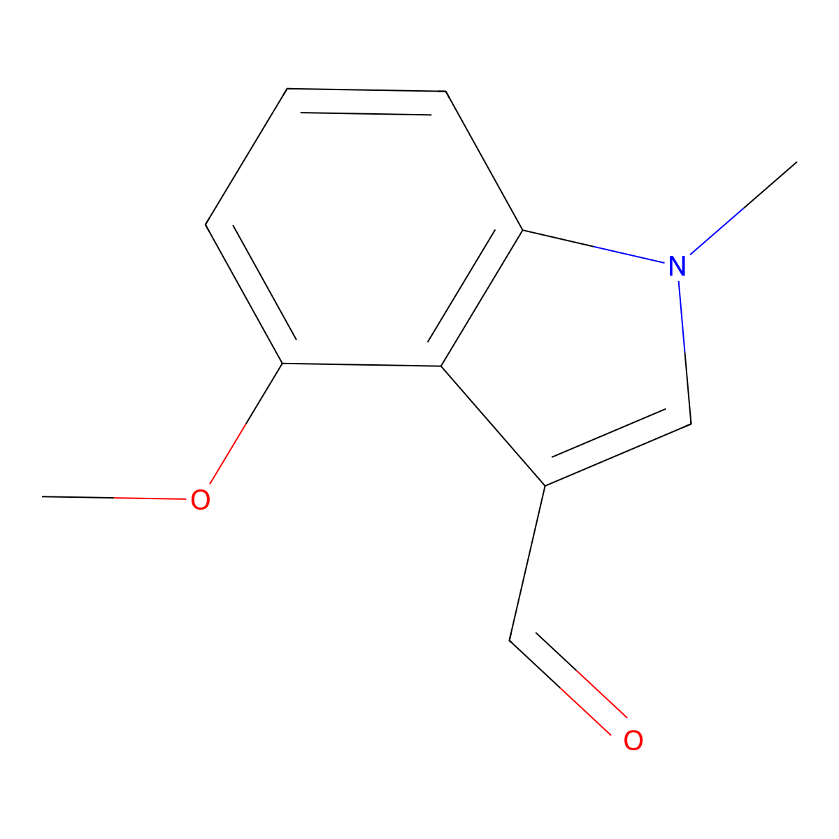 4-Methoxy-1-methyl-1H-indole-3-carbaldehyde molecular structure, CAS 620175-74-8