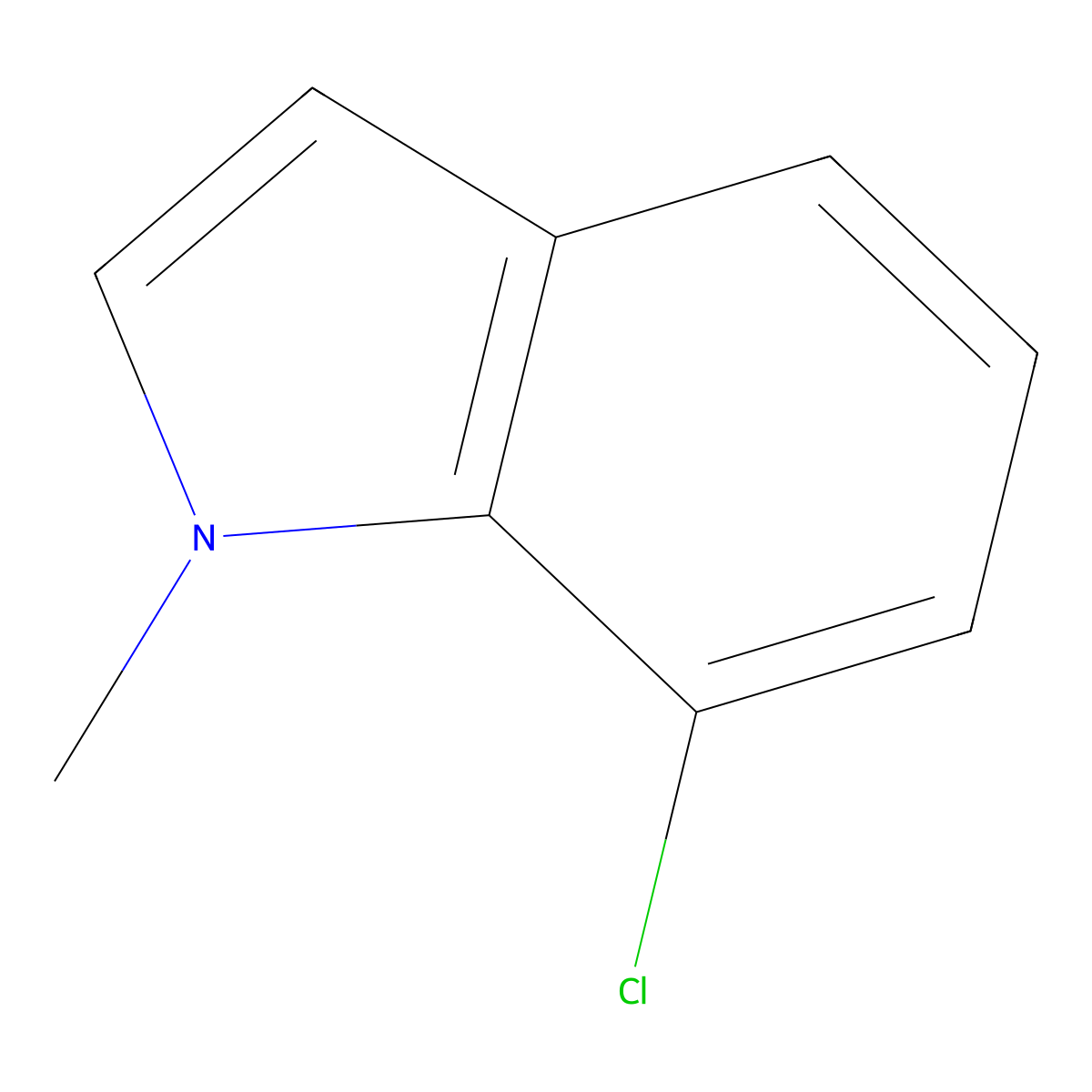 7-chloro-1-methyl-1H-indole molecular structure, CAS 620175-78-2