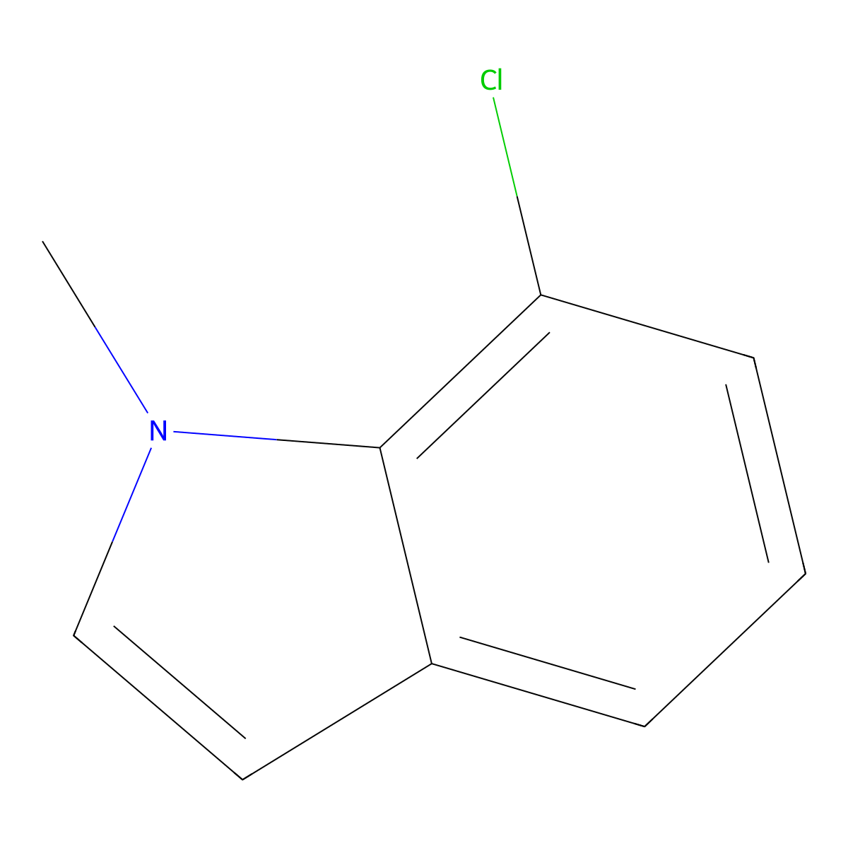 7-chloro-1-methyl-1H-indole molecular structure, CAS 620175-78-2