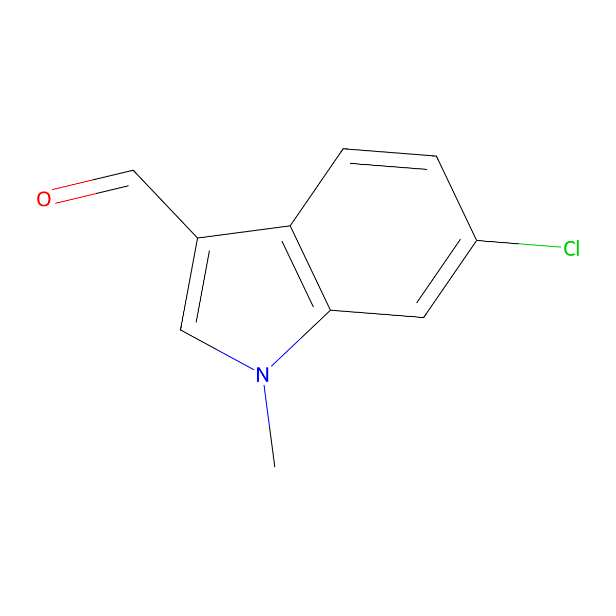 6-chloro-1-methyl-1H-indole-3-carbaldehyde molecular structure, CAS 620175-81-7