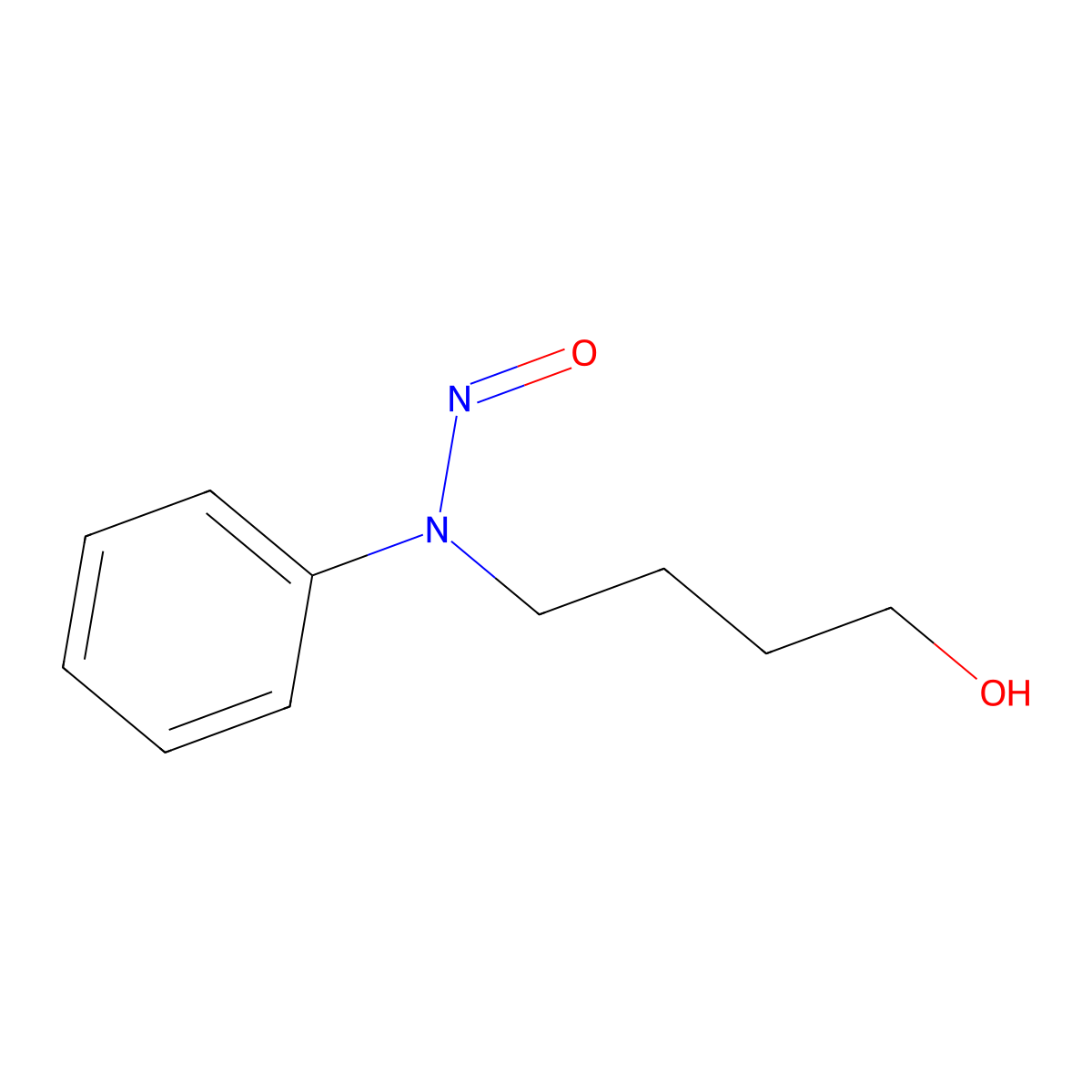 4-(Nitrosophenylamino)-1-butanol molecular structure, CAS 62018-88-6