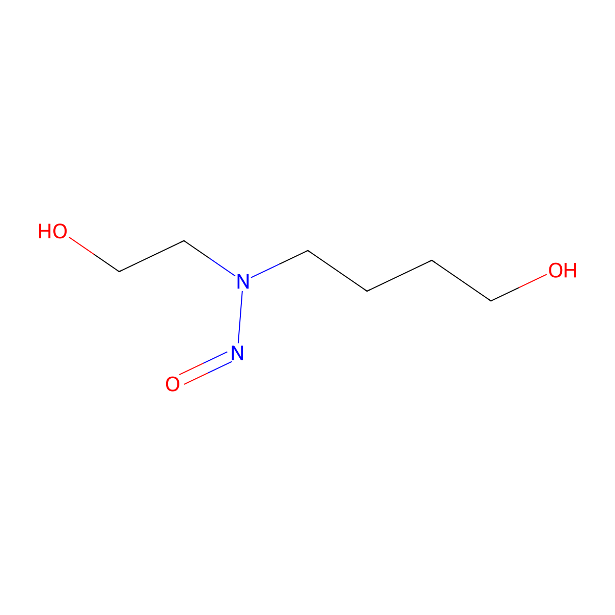 4-((2-Hydroxyethyl)nitrosoamino)-1-butanol molecular structure, CAS 62018-89-7
