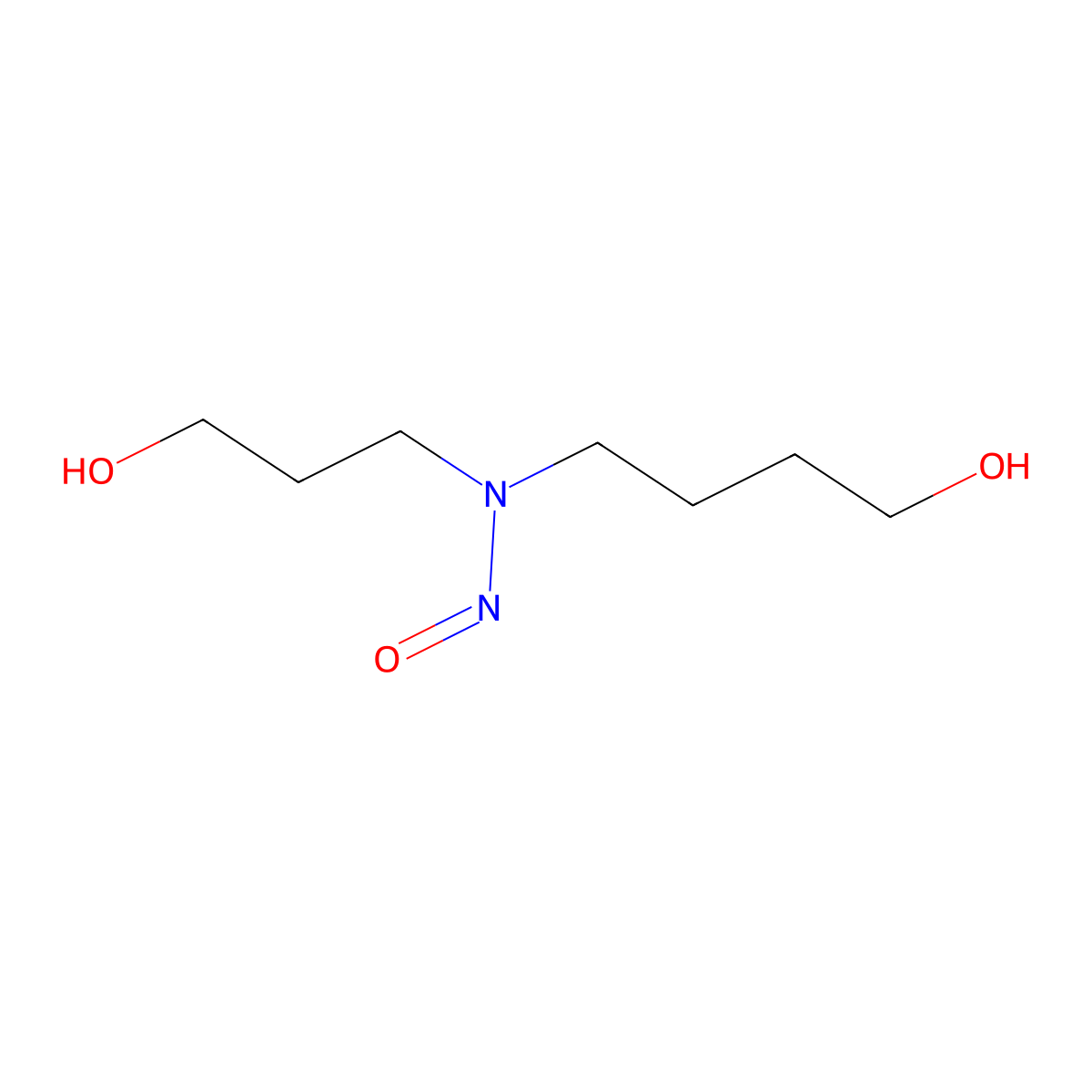 1-Butanol, 4-(N-(3-hydroxypropyl)-N-nitrosoamino)- molecular structure, CAS 62018-90-0