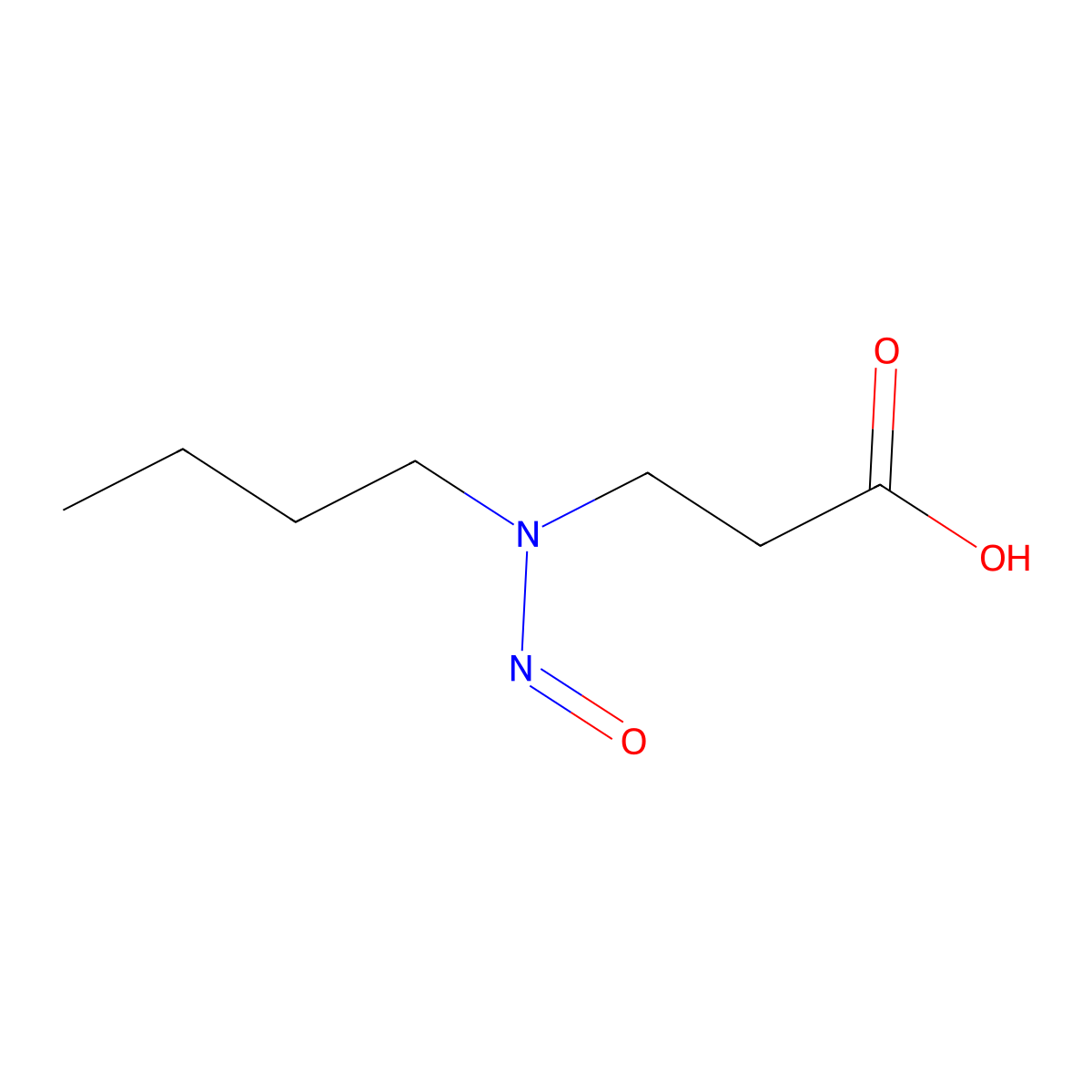 beta-ALANINE, N-BUTYL-N-NITROSO- molecular structure, CAS 62018-92-2