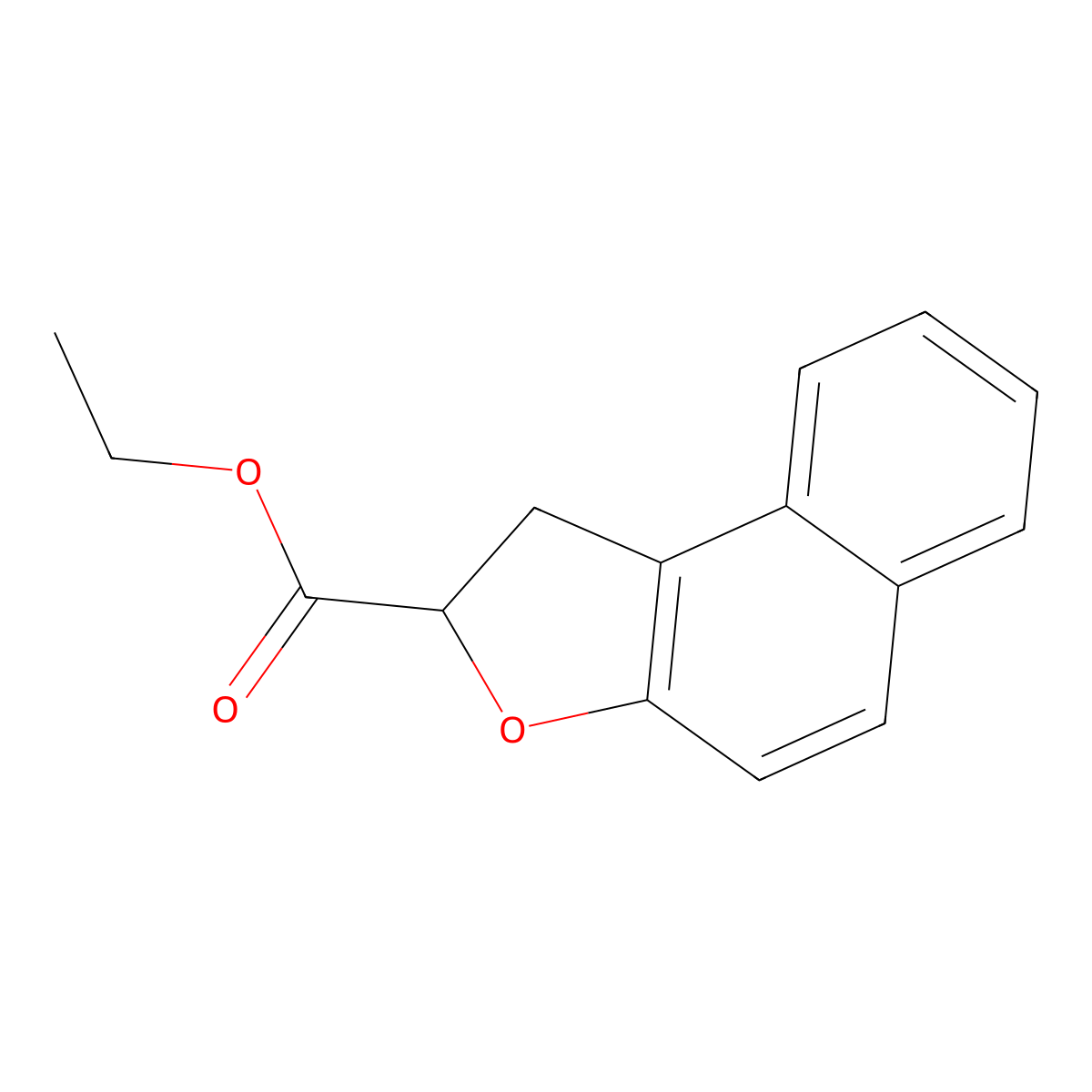 Ethyl 1,2-dihydronaphtho[2,1-b]furan-2-carboxylate molecular structure, CAS 62019-34-5