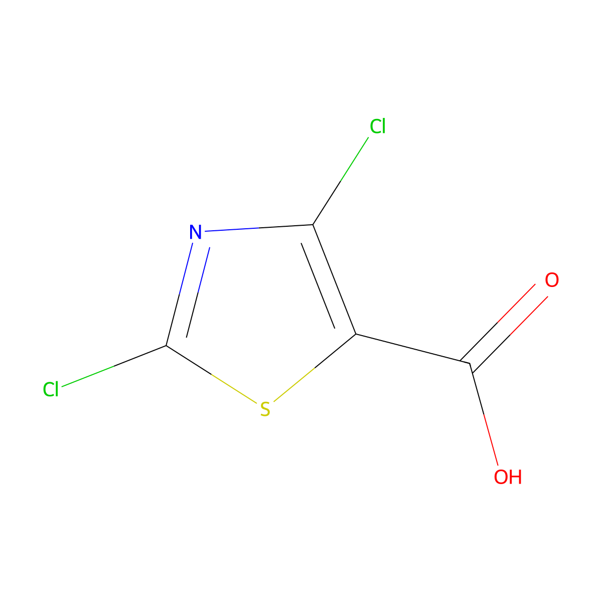 2,4-Dichlorothiazole-5-carboxylic acid molecular structure, CAS 62019-56-1