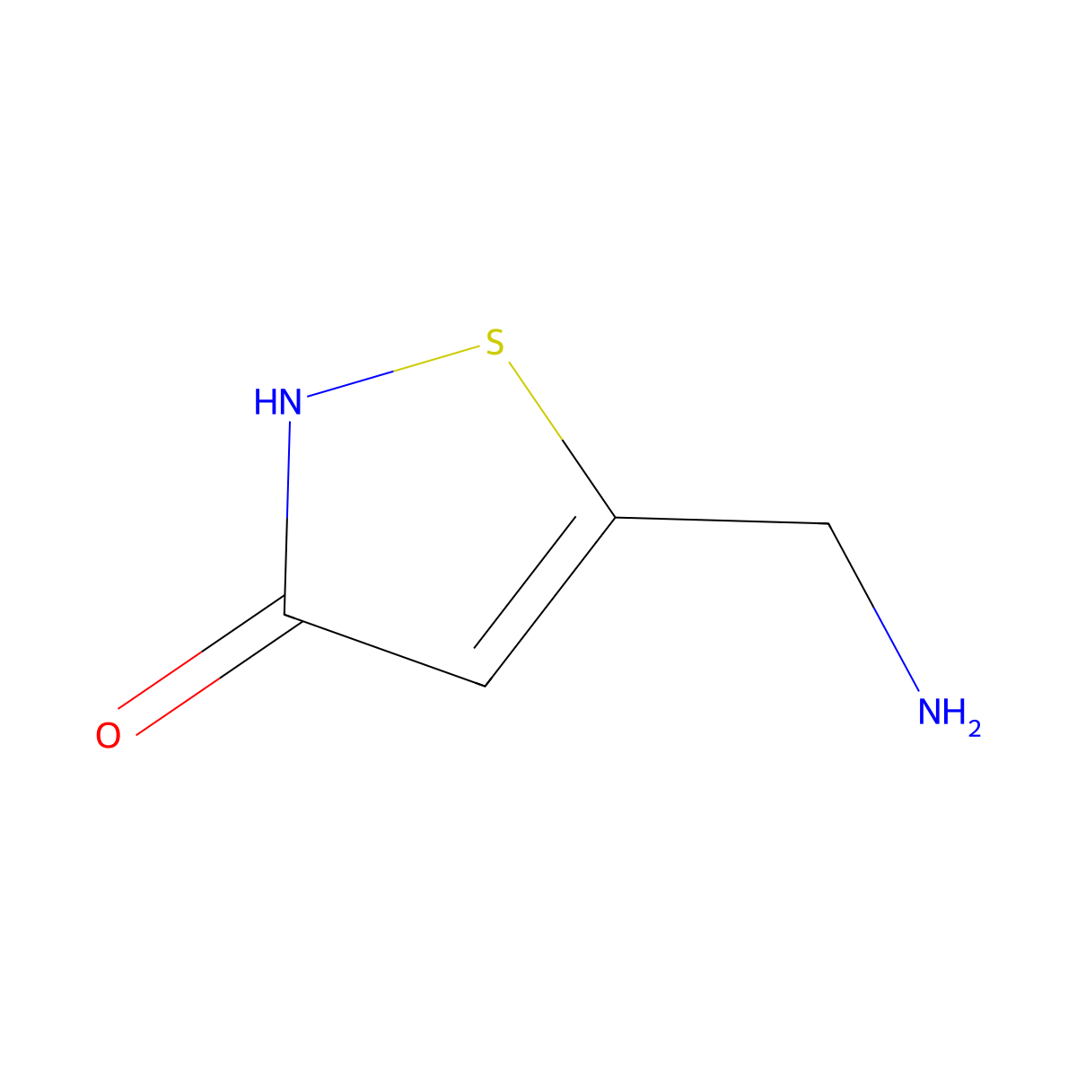 5-(Aminomethyl)-3(2H)-isothiazolone molecular structure, CAS 62020-54-6