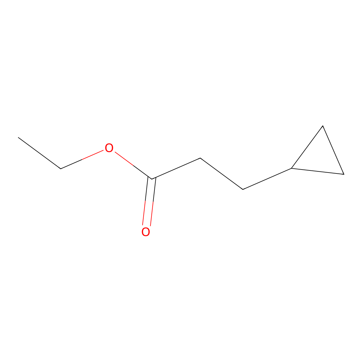Ethyl 3-cyclopropylpropanoate molecular structure, CAS 62021-36-7