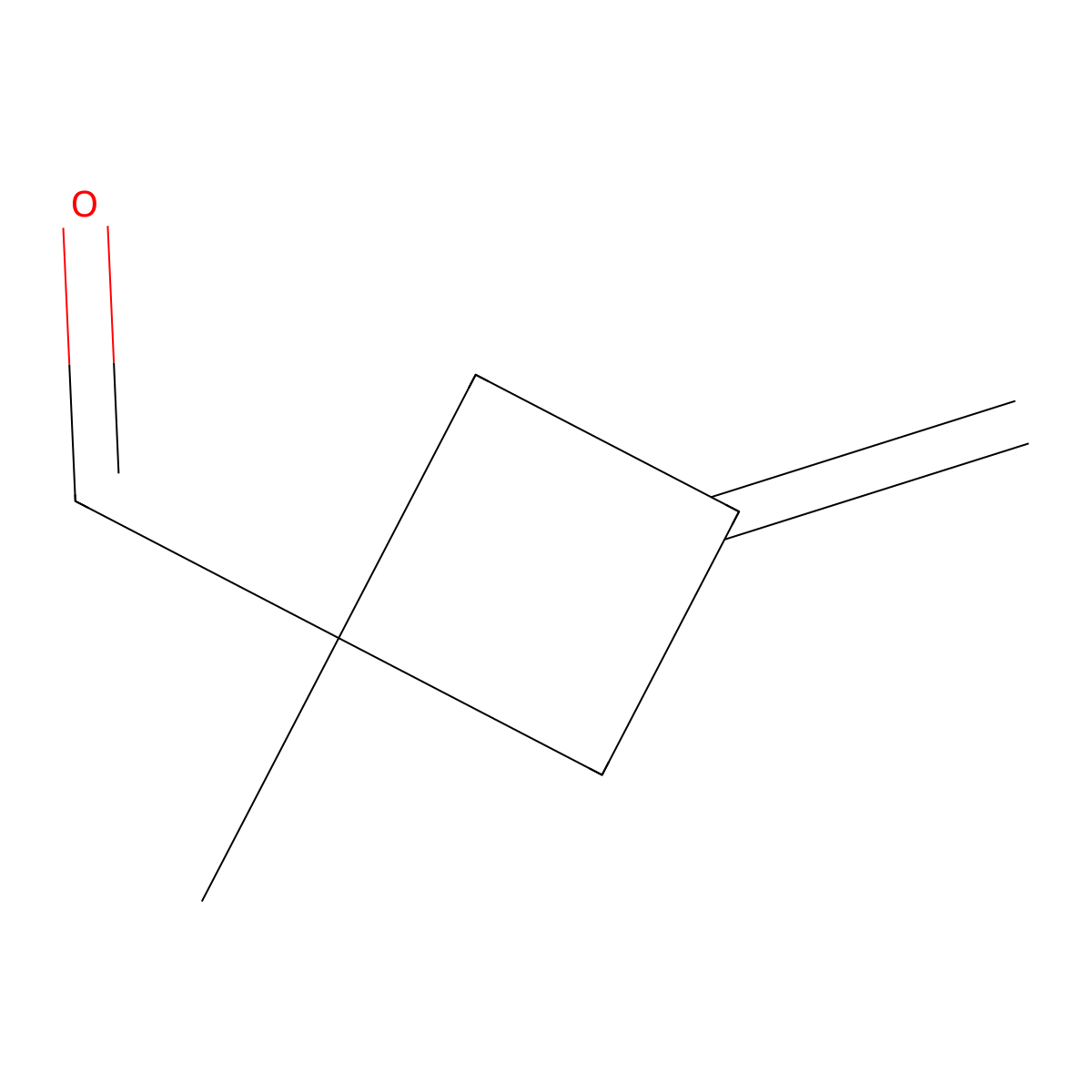 1-Methyl-3-methylidenecyclobutane-1-carbaldehyde molecular structure, CAS 62021-44-7
