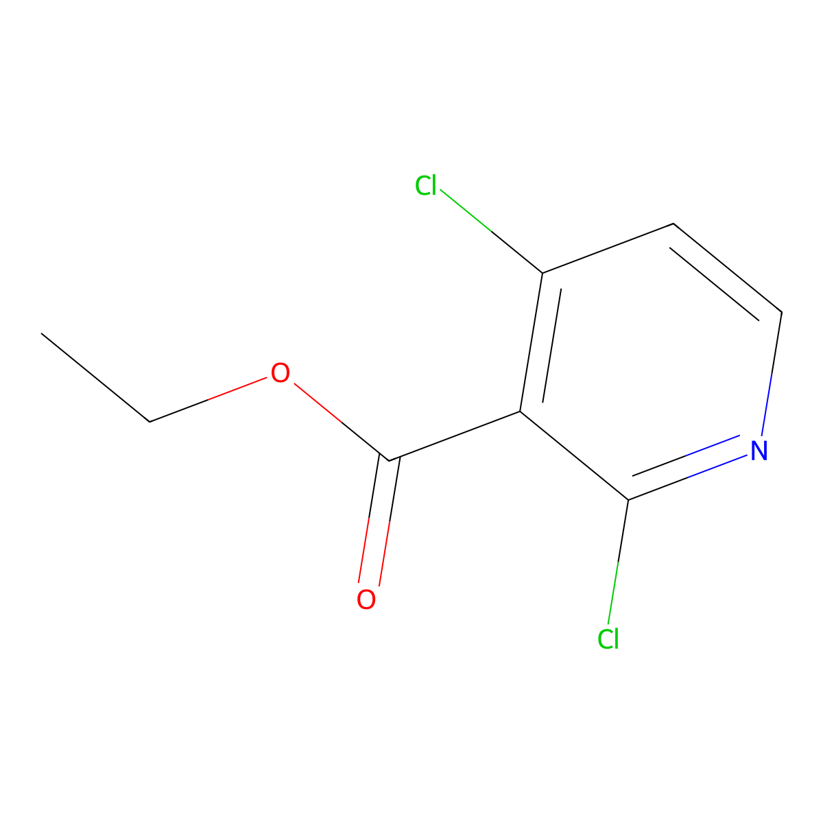 Ethyl 2,4-dichloronicotinate molecular structure, CAS 62022-04-2