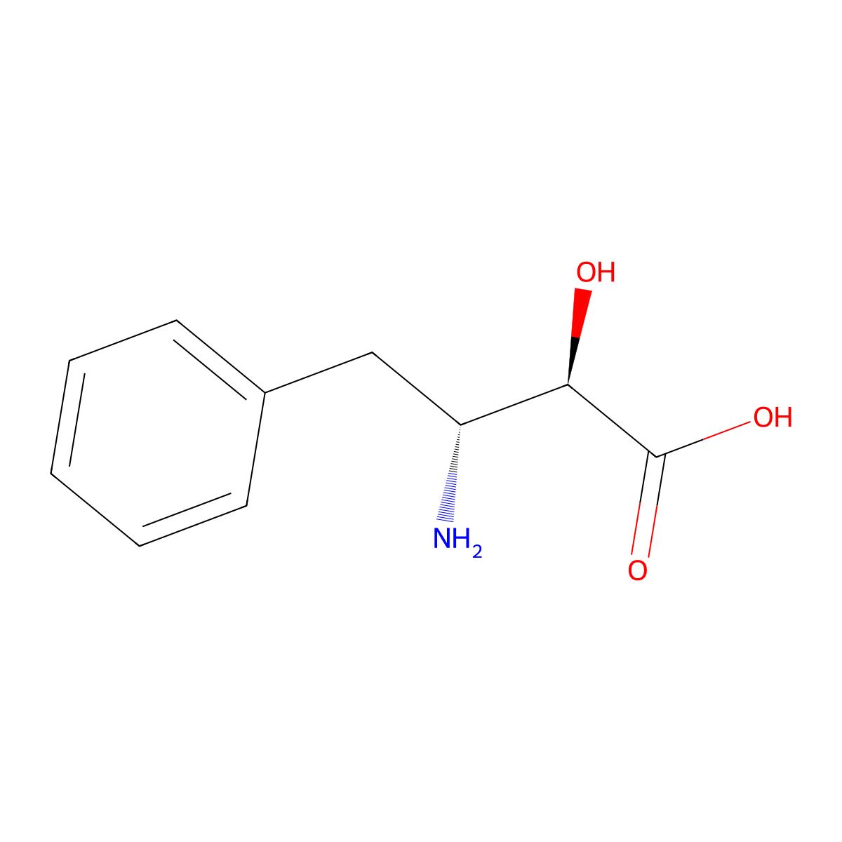 (2R,3R)-3-amino-2-hydroxy-4-phenylbutanoic acid molecular structure, CAS 62023-61-4