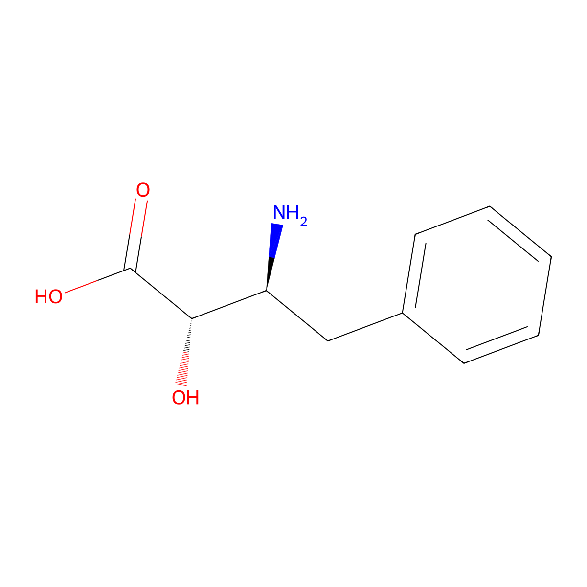 (2S,3S)-3-amino-2-hydroxy-4-phenylbutanoic acid molecular structure, CAS 62023-62-5