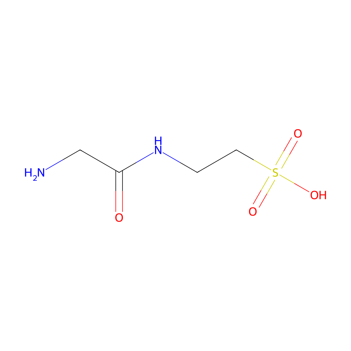 2-(Glycylamino)ethane-1-sulfonic acid molecular structure, CAS 62024-63-9