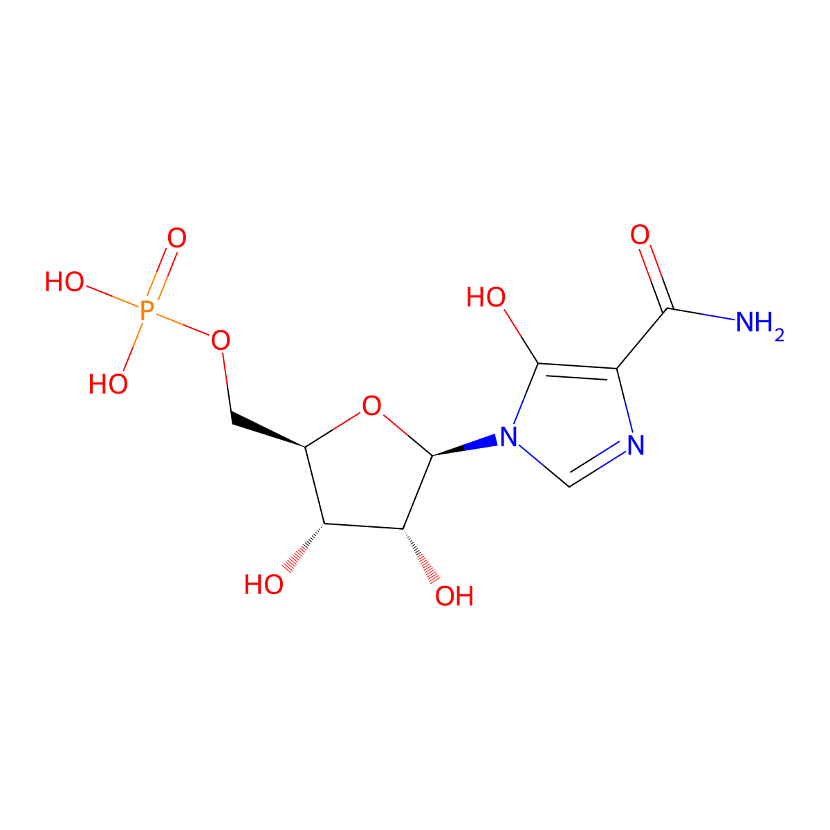Bredinin 5'-monophosphate molecular structure, CAS 62025-48-3
