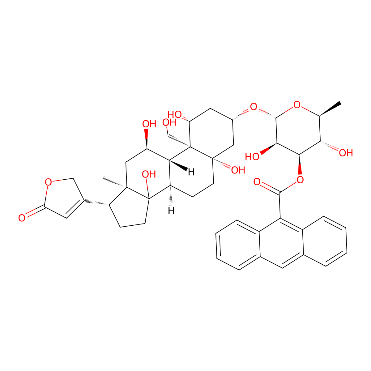 Anthroylouabain molecular structure, CAS 62026-02-2