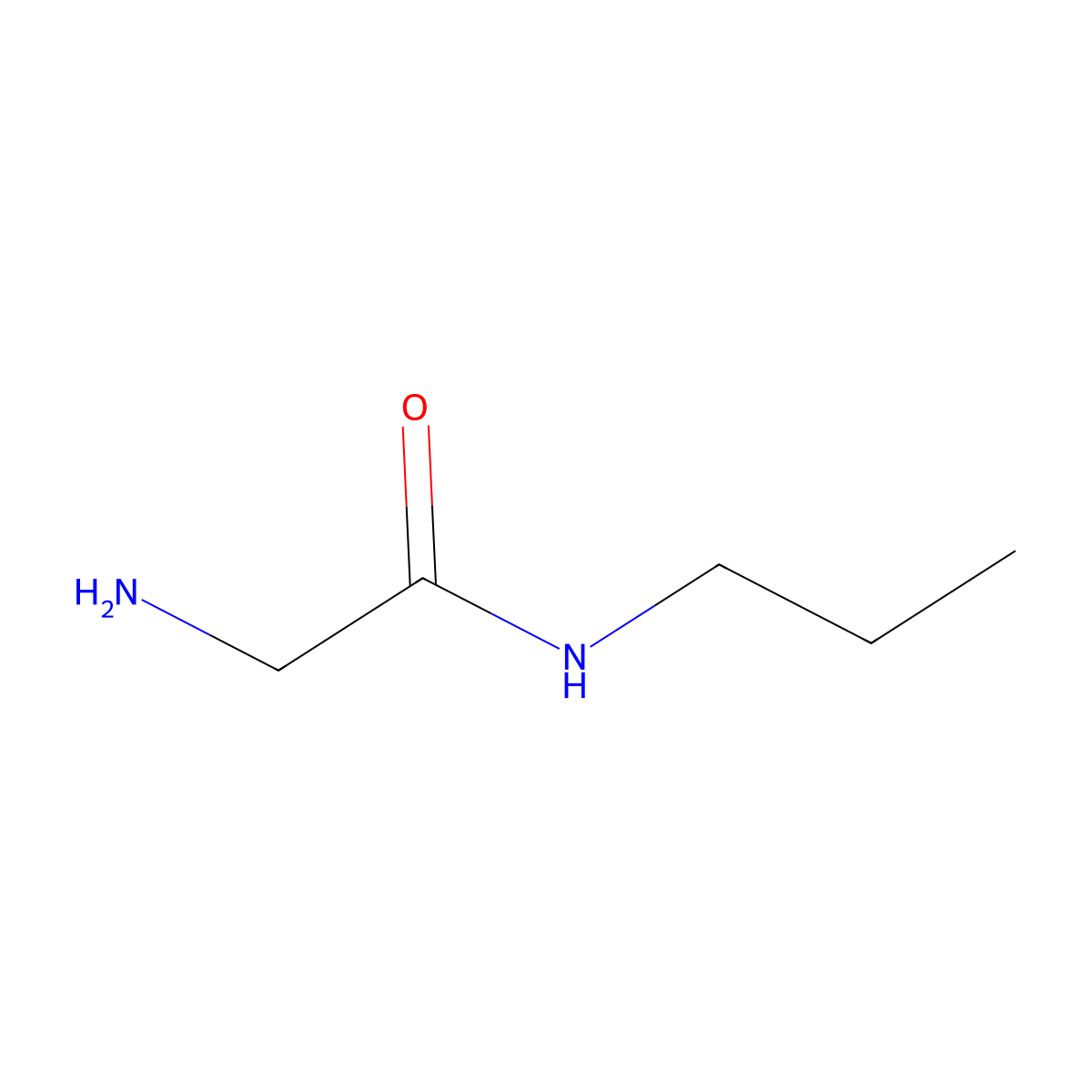 2-amino-N-propylacetamide molecular structure, CAS 62029-81-6