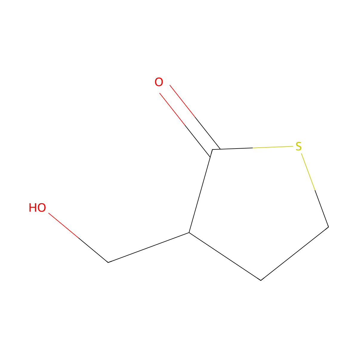 3-(Hydroxymethyl)thiolan-2-one molecular structure, CAS 62033-71-0