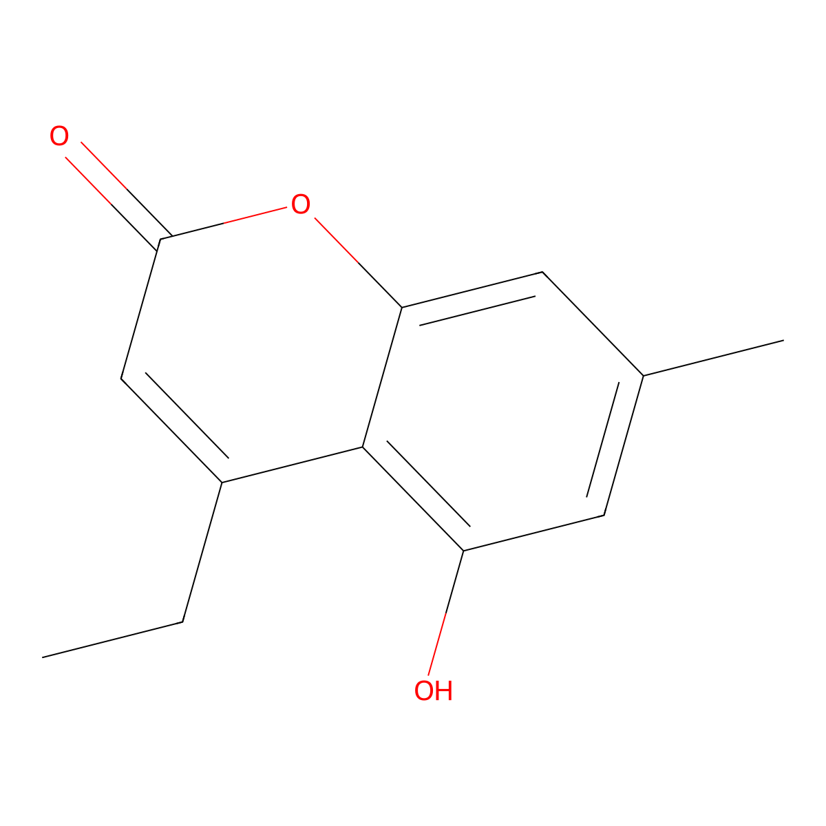 4-Ethyl-5-hydroxy-7-methyl-2H-chromen-2-one molecular structure, CAS 62036-49-1