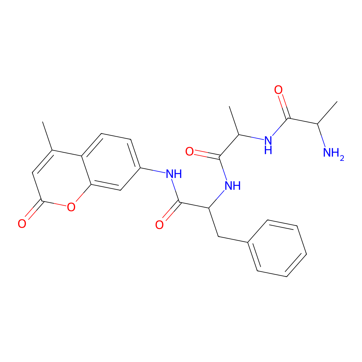 Ala-Ala-Phe-7-amido-4-methylcoumarin molecular structure, CAS 62037-41-6