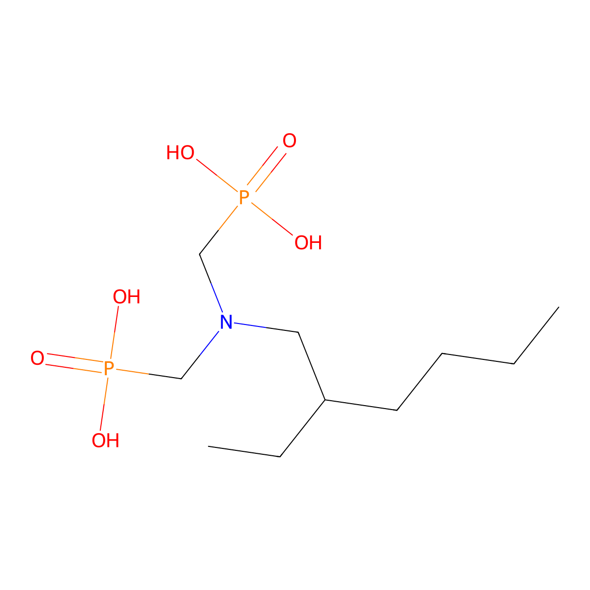 [[(2-Ethylhexyl)imino]bis(methylene)]bisphosphonic acid molecular structure, CAS 6204-28-0
