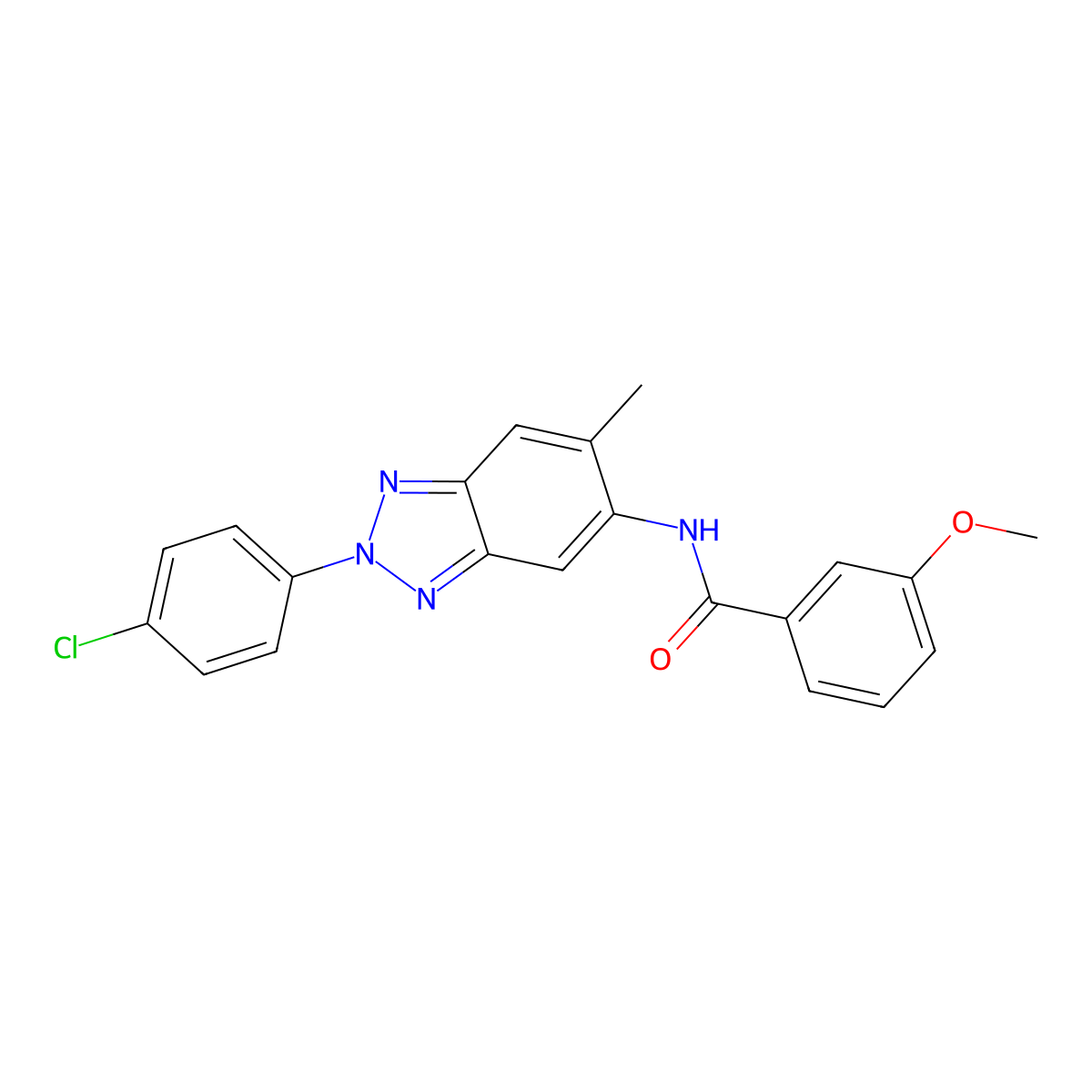 N-[2-(4-chlorophenyl)-6-methylbenzotriazol-5-yl]-3-methoxybenzamide molecular structure, CAS 6204-68-8