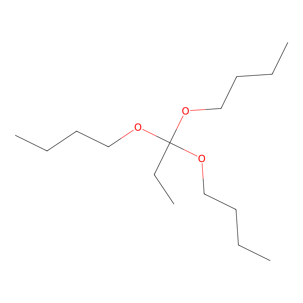 Butane, 1,1',1''-(propylidynetris(oxy))tris- molecular structure, CAS 62042-45-9