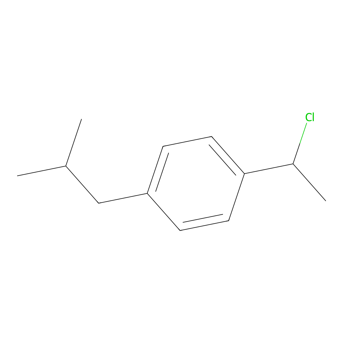 1-(4'-Isobutylphenyl)ethyl chloride molecular structure, CAS 62049-65-4