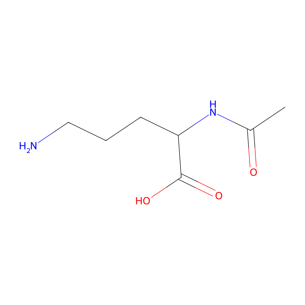 N-Acetyl-L-ornithine molecular structure, CAS 6205-08-9