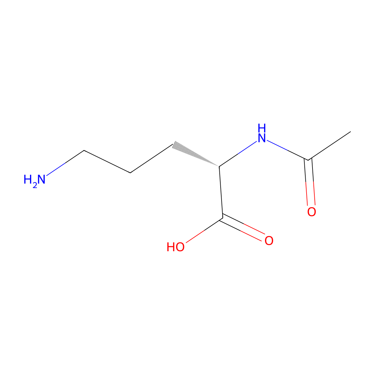 N-Acetyl-L-ornithine molecular structure, CAS 6205-08-9