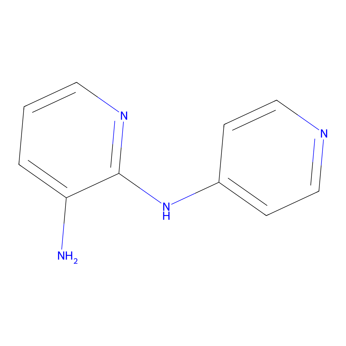 3-Amino-2-(4-pyridylamino)pyridine molecular structure, CAS 62052-44-2
