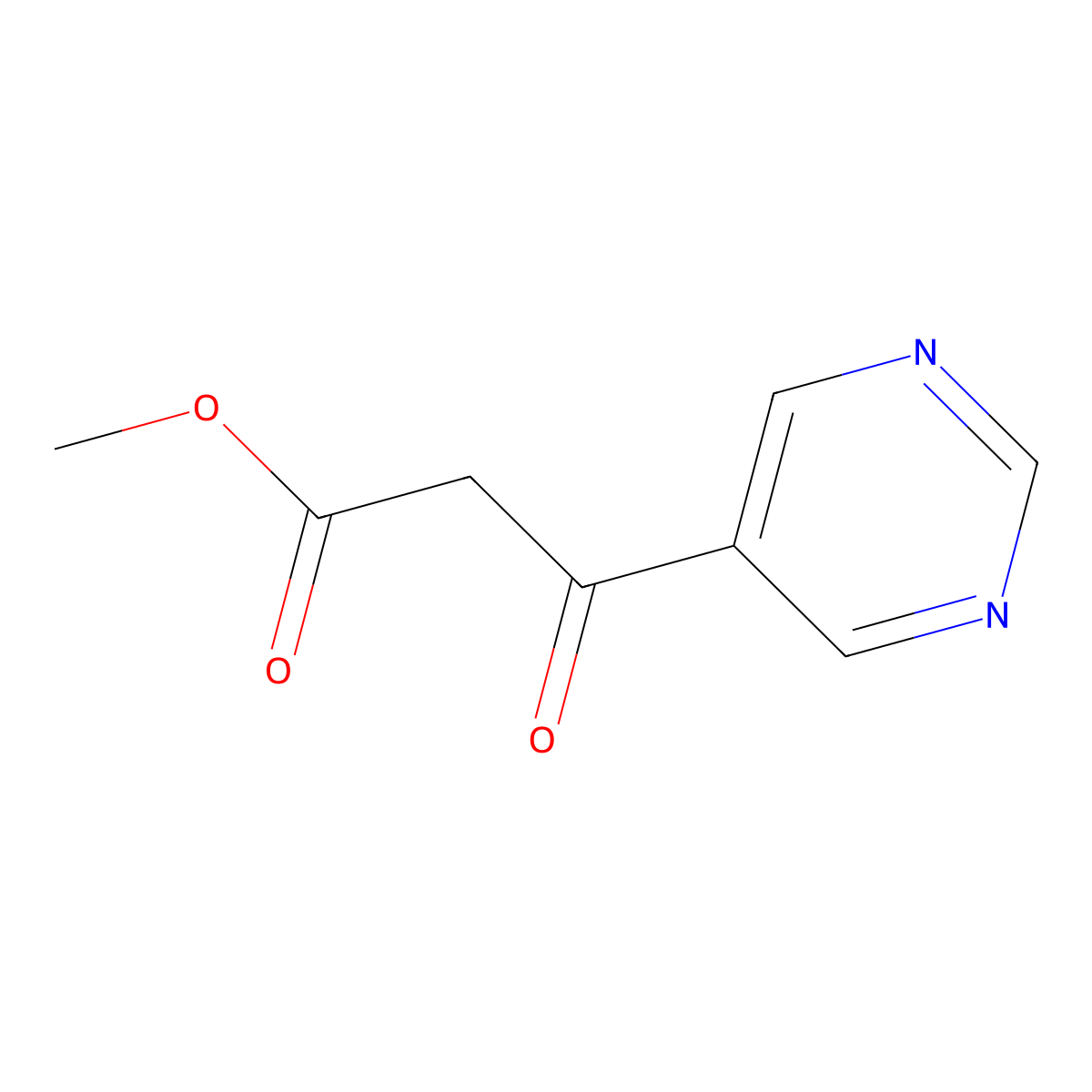 Methyl 3-oxo-3-(pyrimidin-5-yl)propanoate molecular structure, CAS 620533-94-0