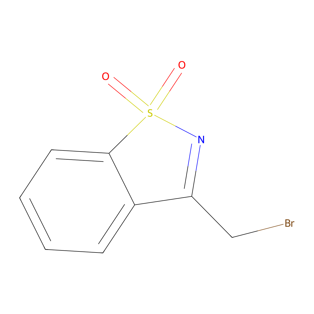 3-(Bromomethyl)-1H-1lambda~6~,2-benzothiazole-1,1-dione molecular structure, CAS 62054-43-7