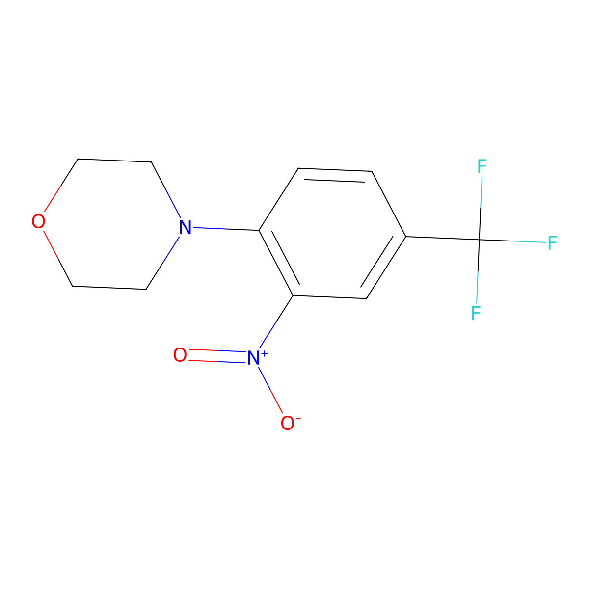 4-(2-Nitro-4-(trifluoromethyl)phenyl)morpholine molecular structure, CAS 62054-72-2