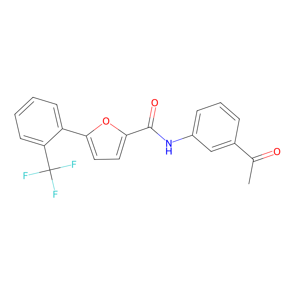 N-(3-acetylphenyl)-5-[2-(trifluoromethyl)phenyl]furan-2-carboxamide molecular structure, CAS 620541-48-2