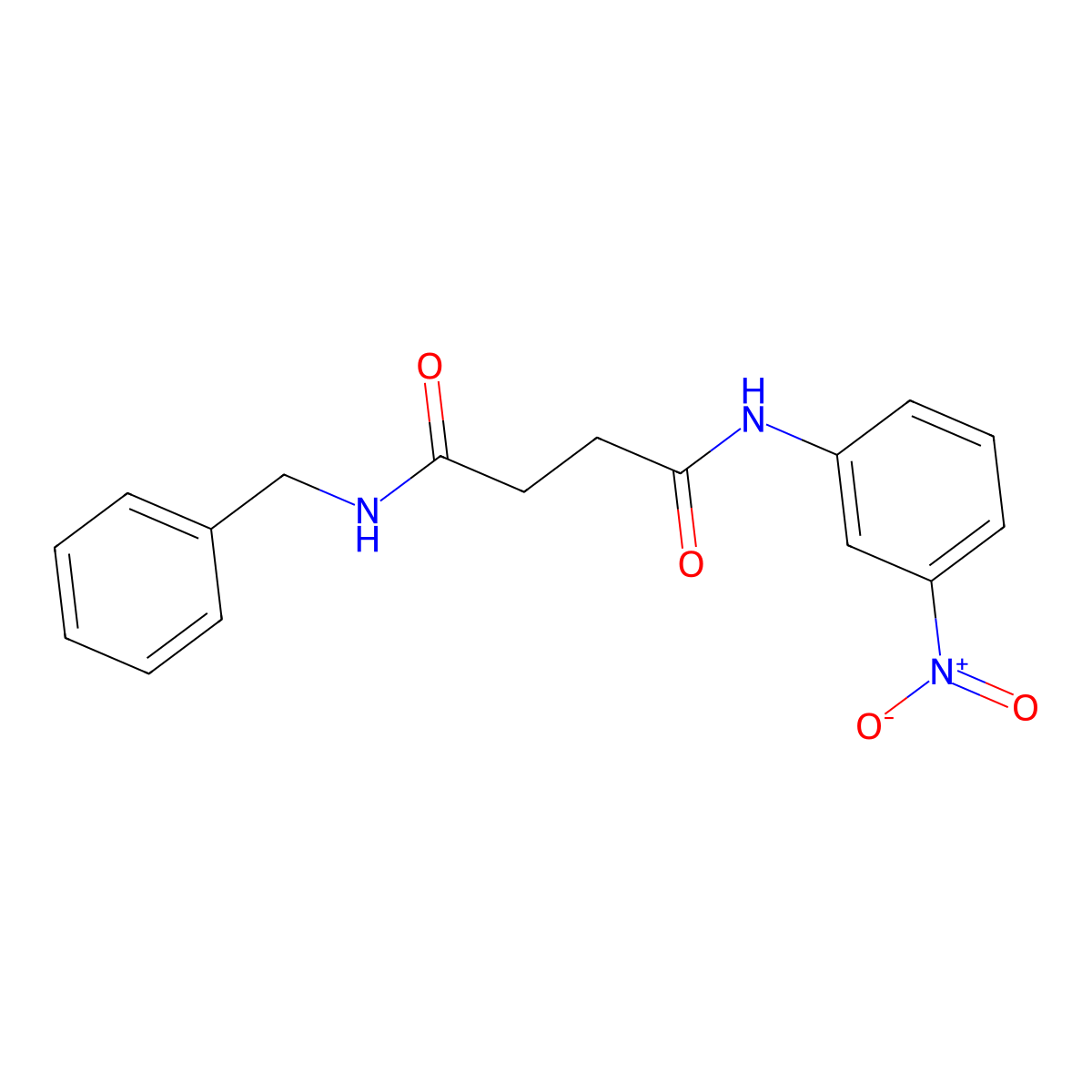 N-benzyl-N'-(3-nitrophenyl)butanediamide molecular structure, CAS 620543-33-1