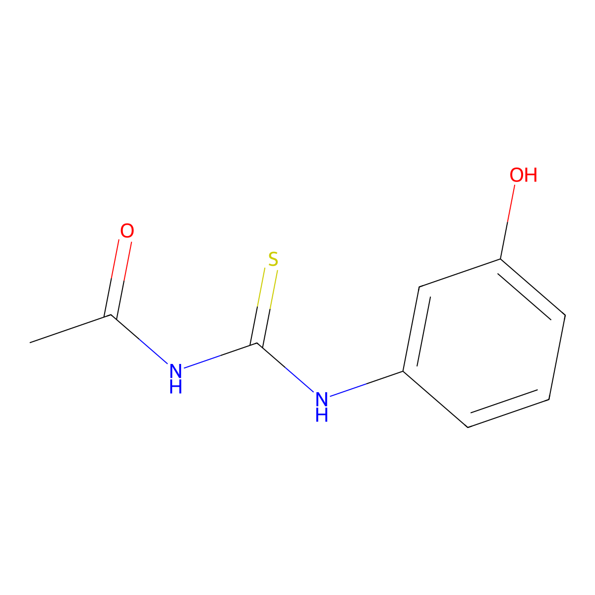 N-[(3-hydroxyphenyl)carbamothioyl]acetamide molecular structure, CAS 620543-39-7
