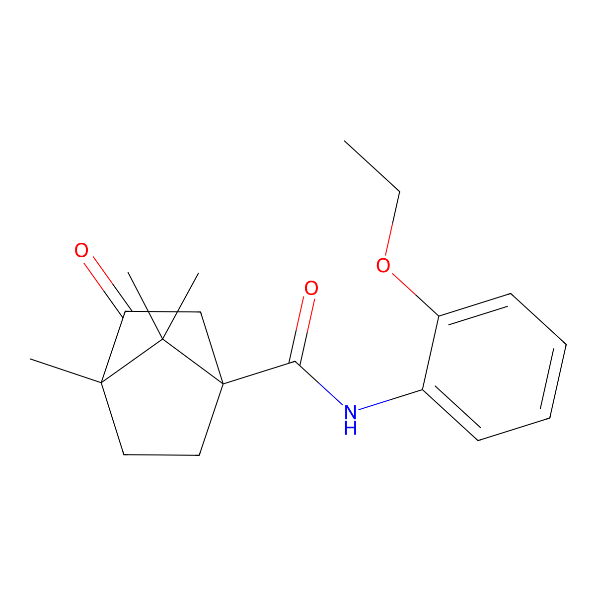 N-(2-ethoxyphenyl)-4,7,7-trimethyl-3-oxobicyclo[2.2.1]heptane-1-carboxamide molecular structure, CAS 620544-76-5