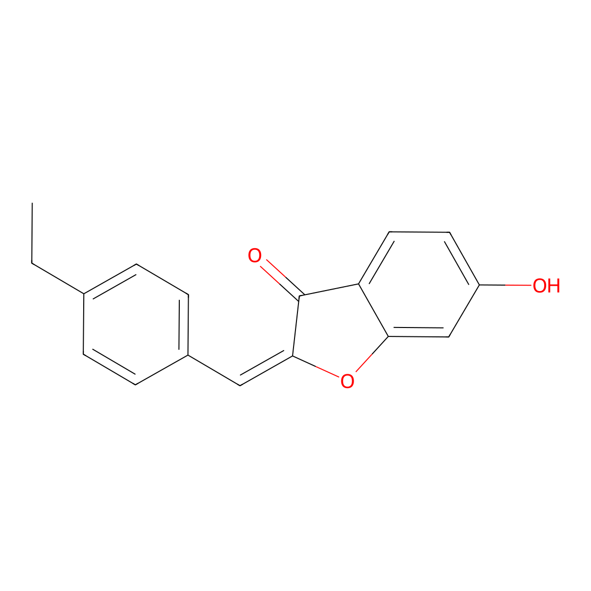 2-[(4-Ethylphenyl)methylidene]-6-hydroxy-1-benzofuran-3-one molecular structure, CAS 620545-94-0