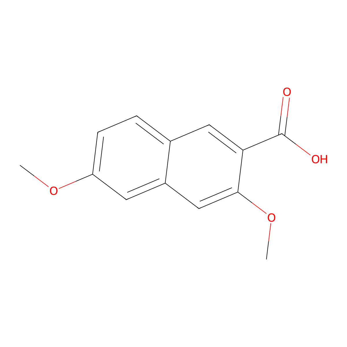3,6-Dimethoxynaphthalene-2-carboxylic acid molecular structure, CAS 62055-53-2