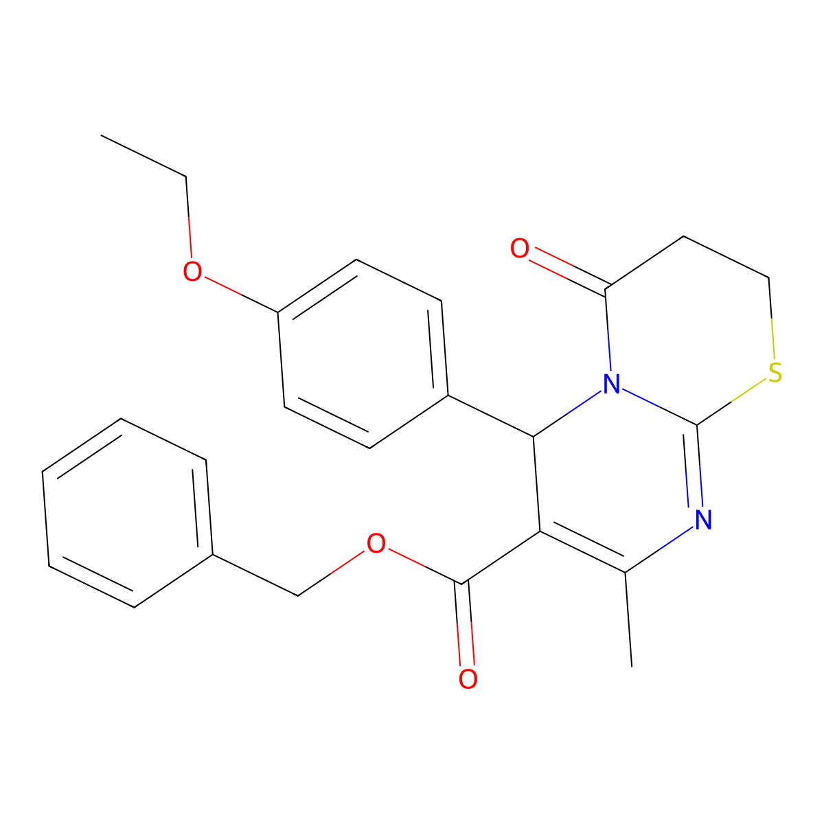 benzyl 6-(4-ethoxyphenyl)-8-methyl-4-oxo-3,4-dihydro-2H,6H-pyrimido[2,1-b][1,3]thiazine-7-carboxylate molecular structure, CAS 620553-71-1