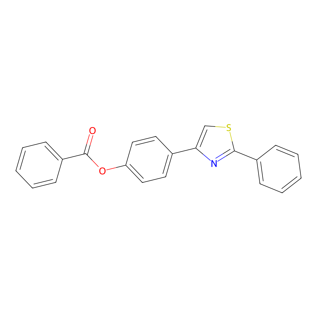 4-(2-Phenyl-1,3-thiazol-4-yl)phenyl benzoate molecular structure, CAS 620569-22-4