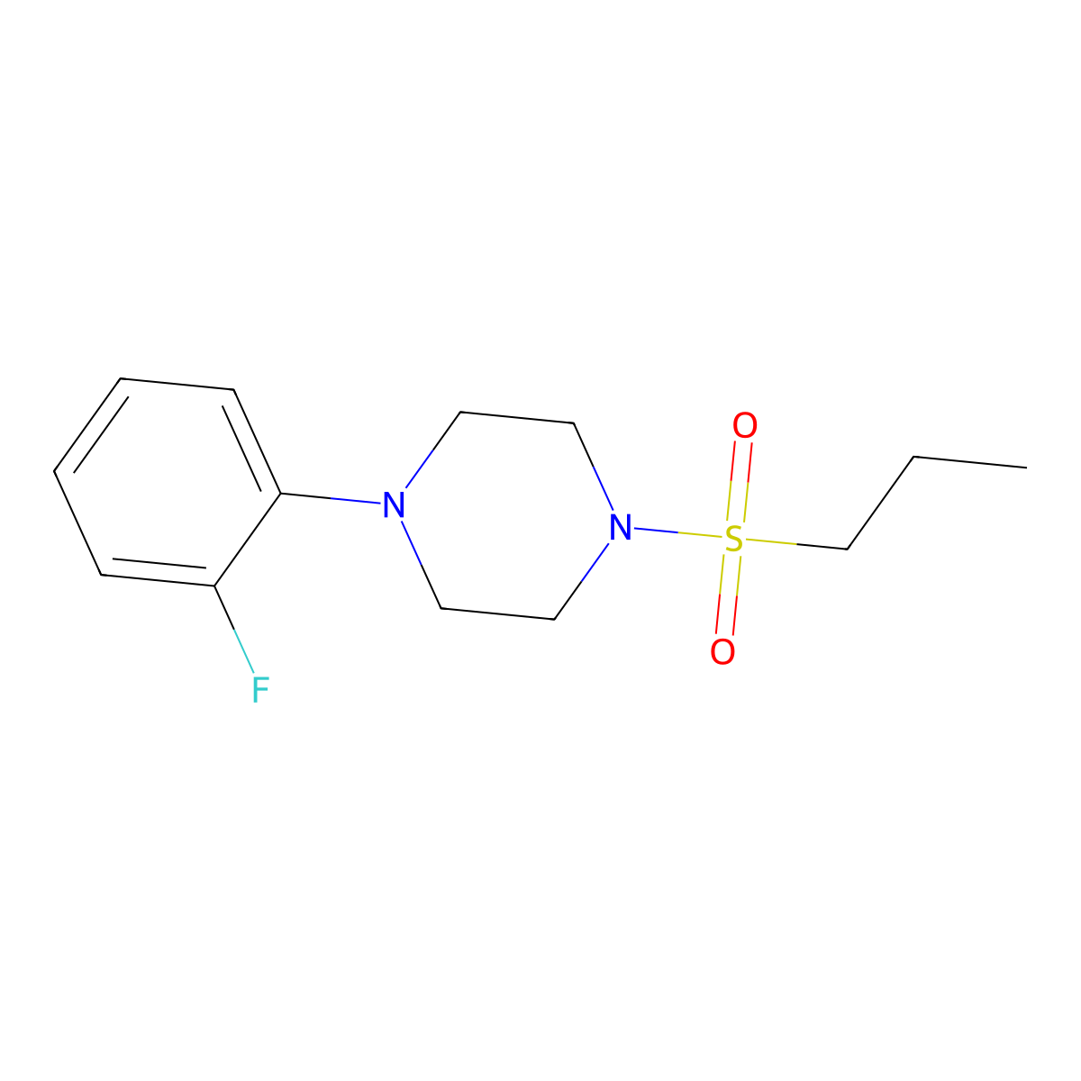 1-(2-Fluorophenyl)-4-(propylsulfonyl)piperazine molecular structure, CAS 620572-15-8
