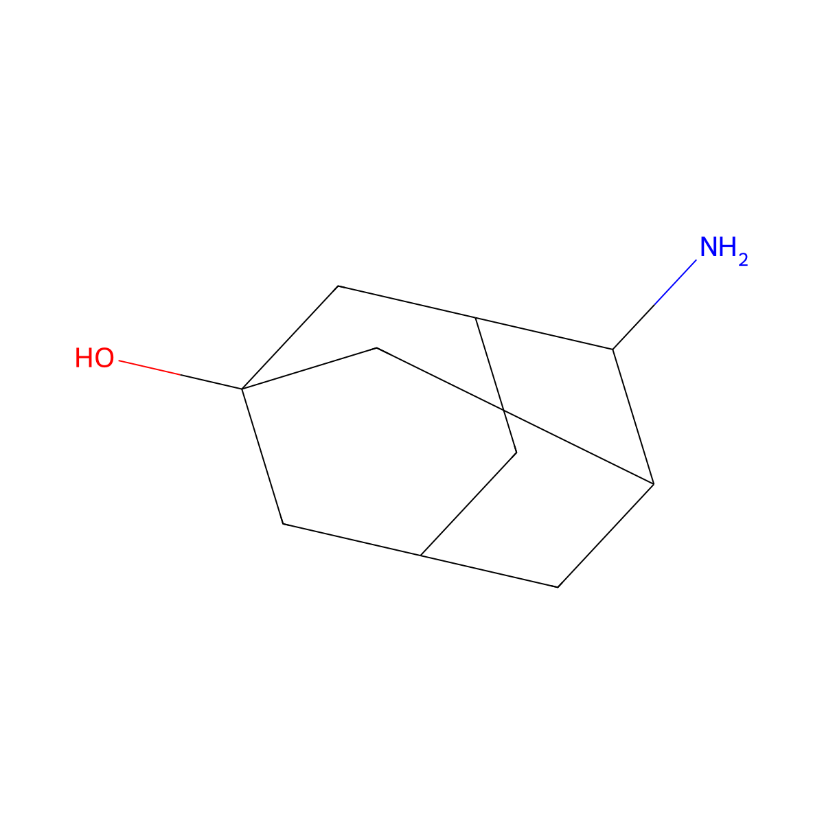 (1R,3S,4S,5S,7S)-rel-4-Aminoadamantan-1-ol molecular structure, CAS 62058-03-1