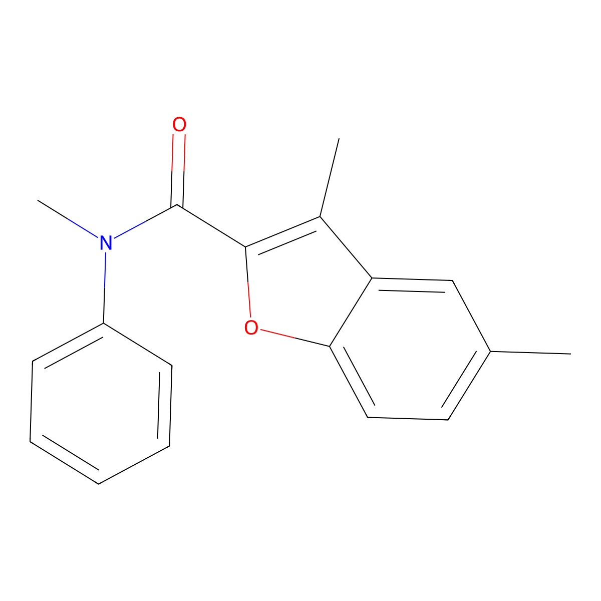 N,3,5-trimethyl-N-phenyl-1-benzofuran-2-carboxamide molecular structure, CAS 620587-92-0