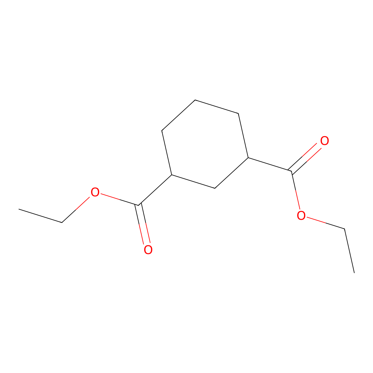cis-1,3-Cyclohexanedicarboxylic acid diethyl ester molecular structure, CAS 62059-56-7
