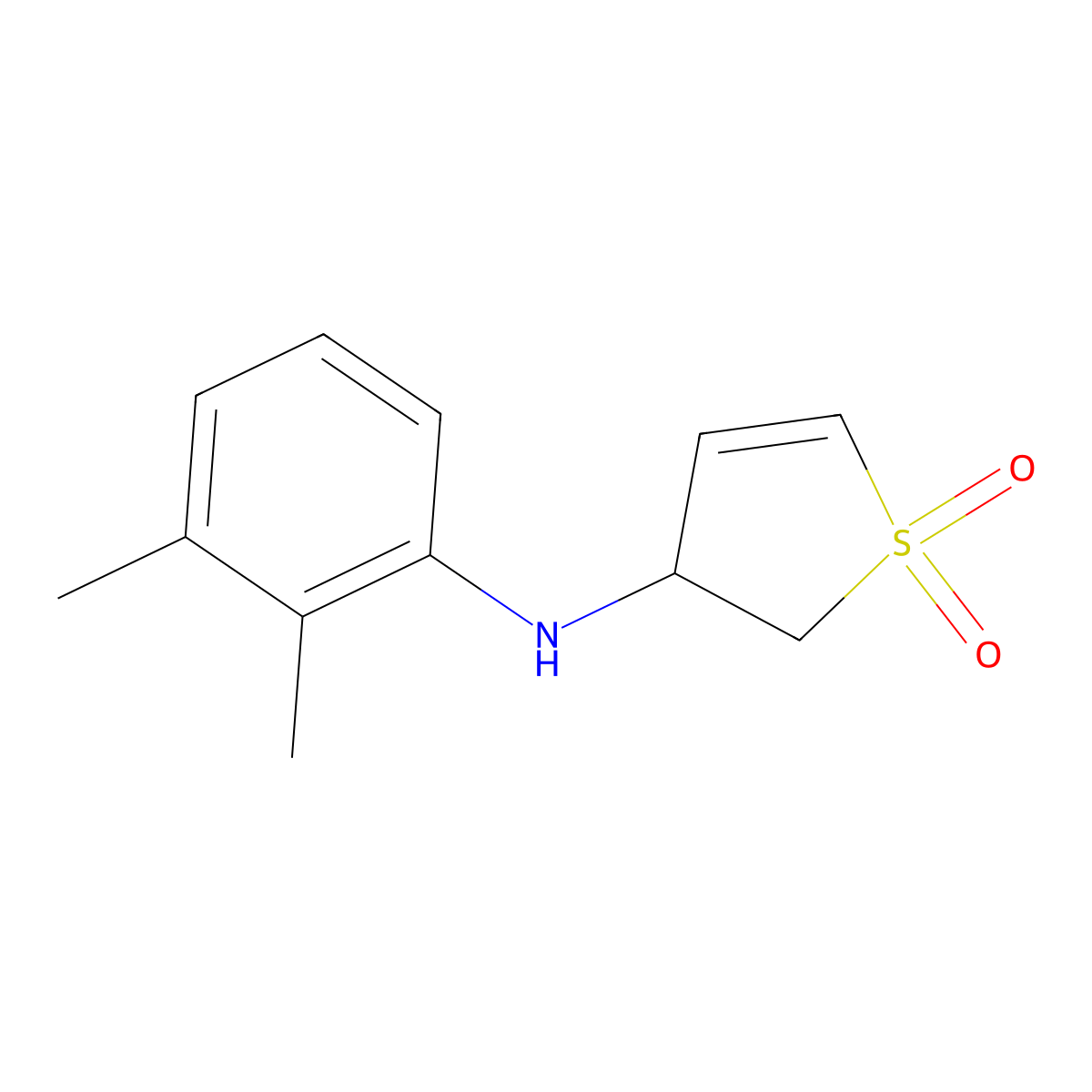 N-(2,3-dimethylphenyl)-1,1-dioxo-2,3-dihydrothiophen-3-amine molecular structure, CAS 620590-03-6