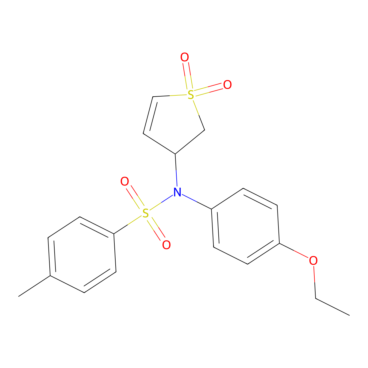 N-(1,1-dioxo-2,3-dihydrothiophen-3-yl)-N-(4-ethoxyphenyl)-4-methylbenzenesulfonamide molecular structure, CAS 620590-14-9