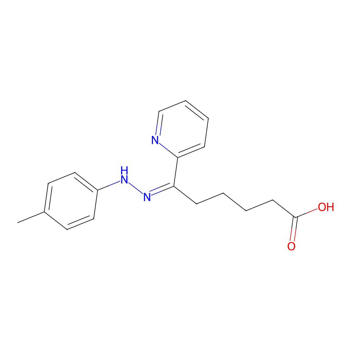 Imicro-[2-(4-Methylphenyl)hydrazinylidene]-2-pyridinehexanoic acid molecular structure, CAS 620590-32-1