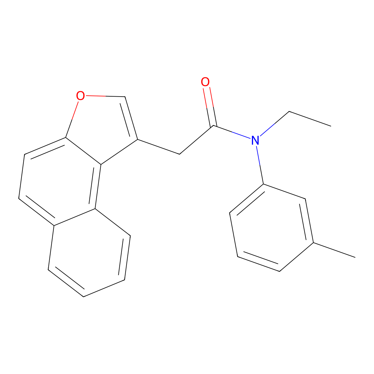 N-Ethyl-N-(3-methylphenyl)-2-{naphtho[2,1-B]furan-1-YL}acetamide molecular structure, CAS 620590-34-3