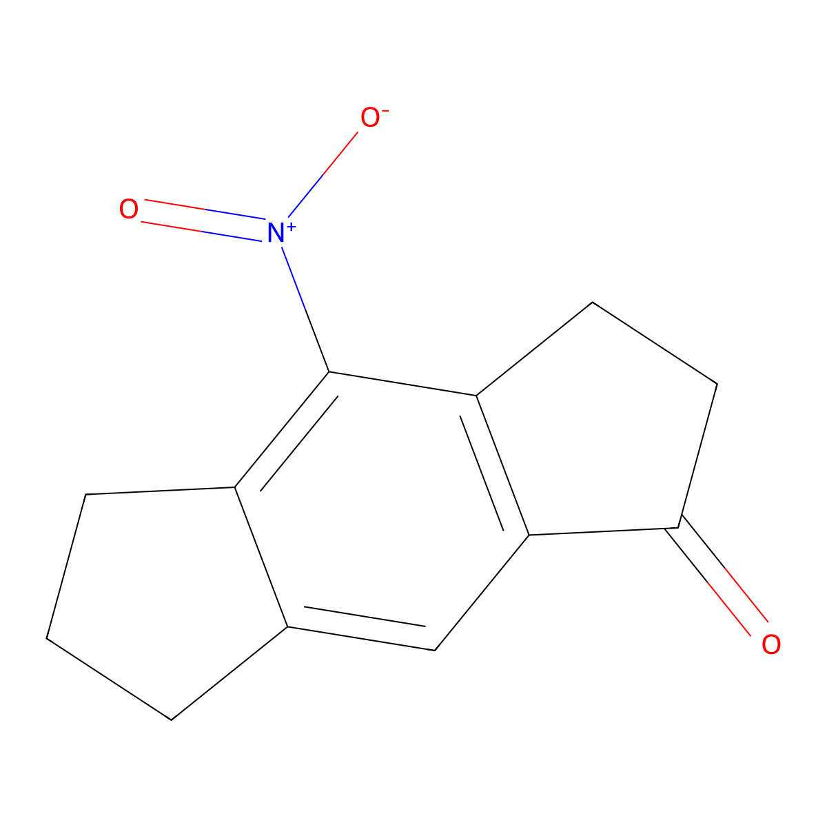 4-nitro-2,3,6,7-tetrahydro-s-indacen-1(5H)-one molecular structure, CAS 620592-44-1